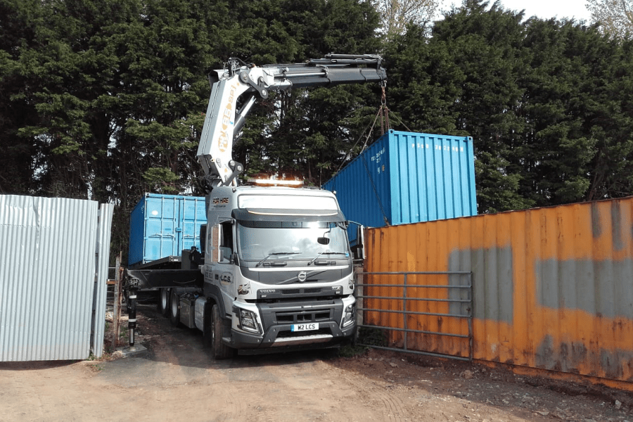 LCS Transport Lorry lifting container