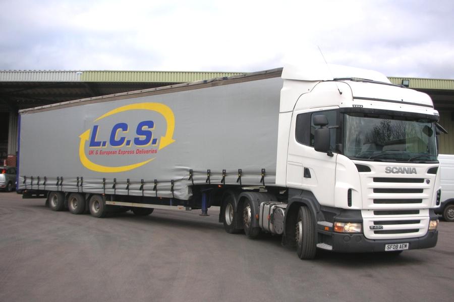 LCS transport HGV lorry parked