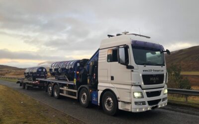 HiAb engine movement to Lossiemouth, Scotland