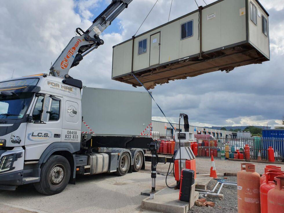 HiAb wide load movement with Escort from Newspace, Lydney - LCS Transport