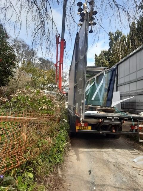Sliding roof delivery to Salcombe